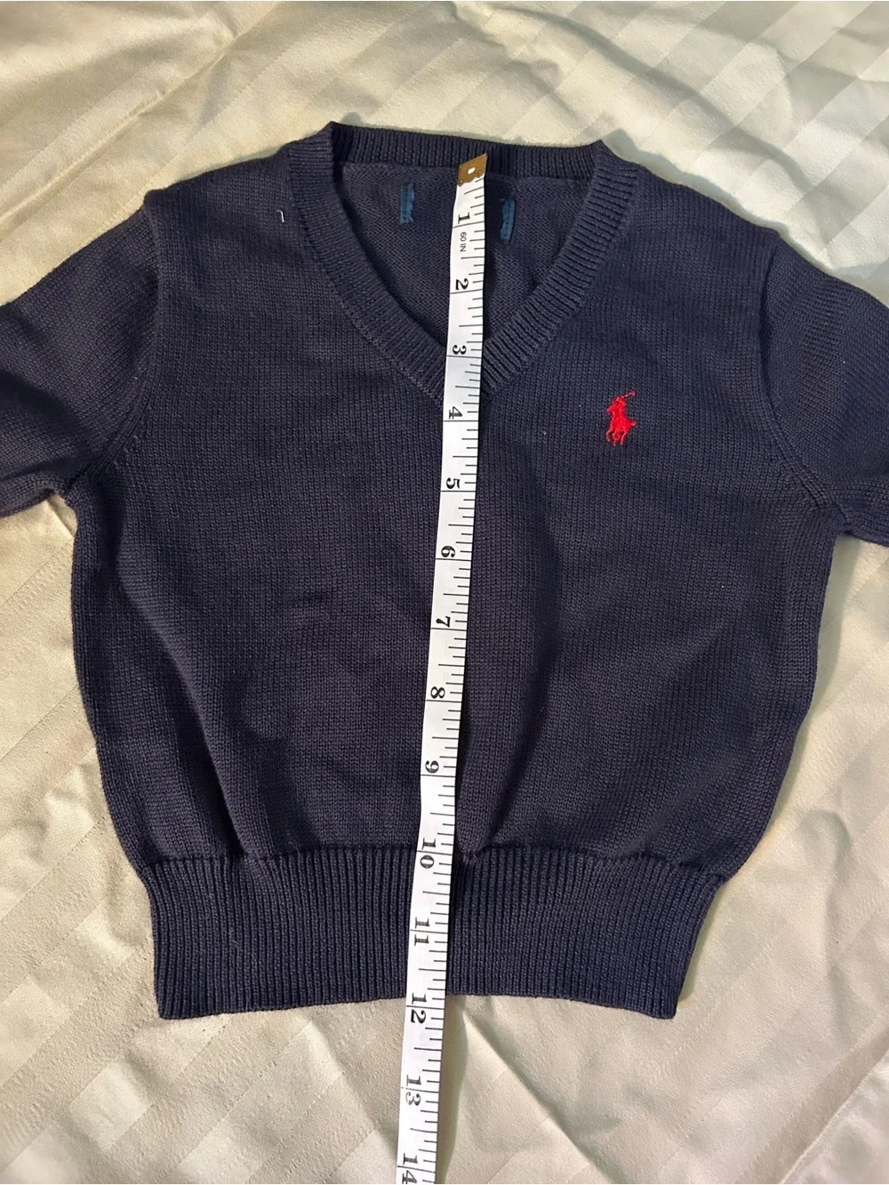 Polo Ralph Lauren Navy V-Neck Sweater Kids Size 4-5
